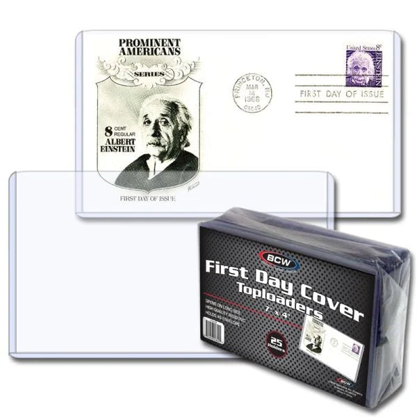 BCW First Day Cover Topload Holders - Pack of 25